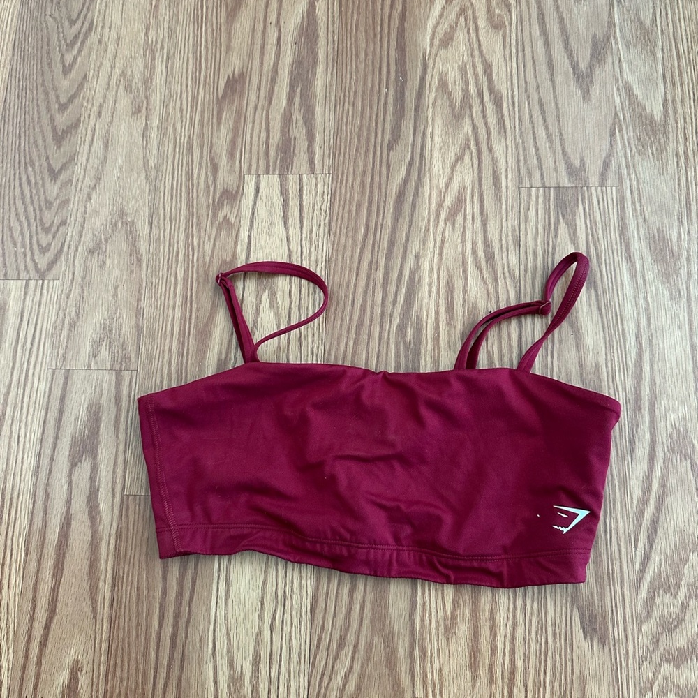 Gymshark Burgundy Cropped Tank Top